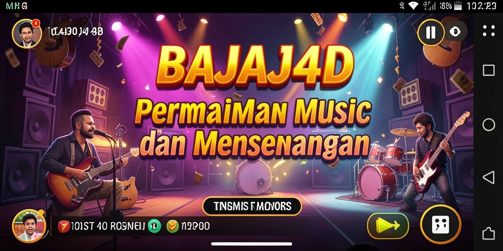 Tampilan gameplay seru di BAJAJ4D dengan berbagai mode musik.