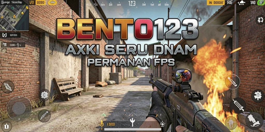 Tangkapan layar BENTO123 menampilkan pertempuran penuh aksi dalam game FPS.