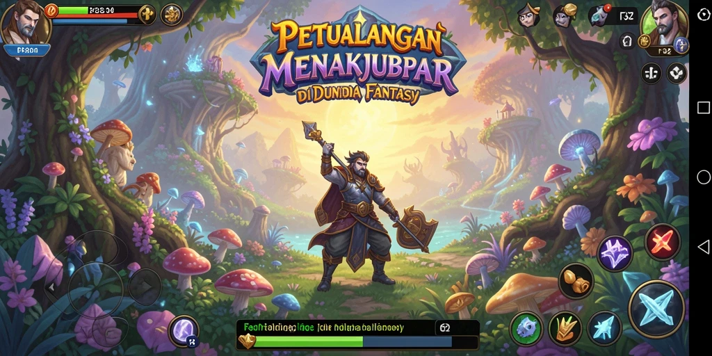 Tangkapan layar gameplay F32 yang menampilkan petualangan seru.
