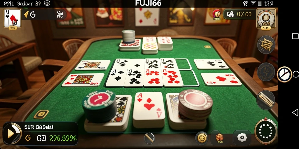 Screenshot gameplay Gaple FUJI66 yang menarik dan bersaing.