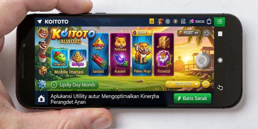 Tampilan antarmuka aplikasi KOITOTO yang sederhana dan intuitif.