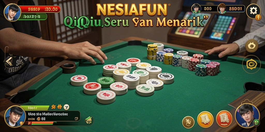 Screenshot utama NESIAFUN menampilkan gameplay QiuQiu yang seru.