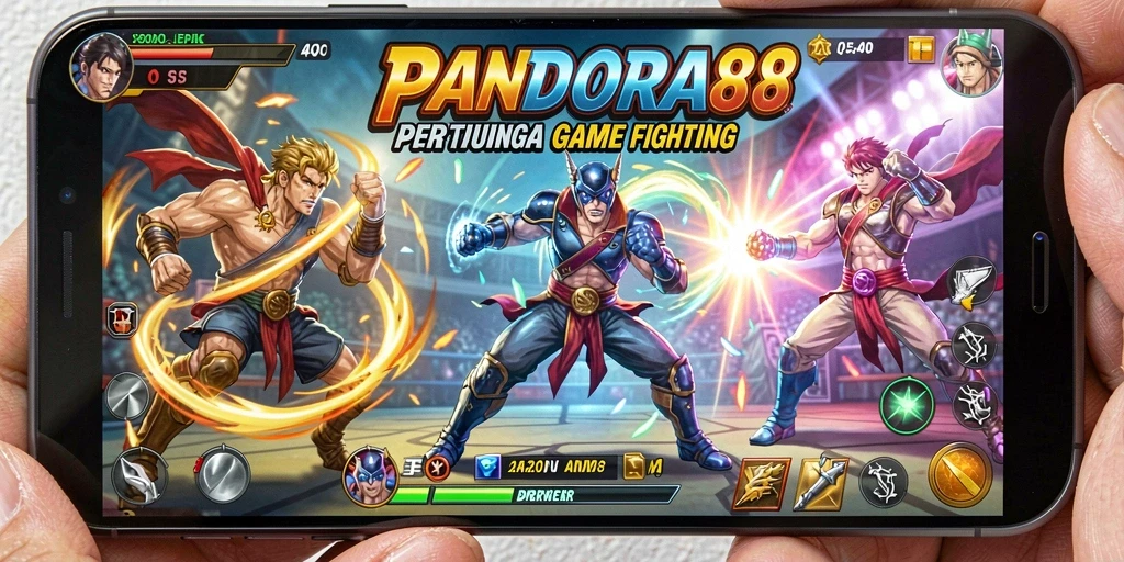 Tampilan aksi pertarungan seru dalam gameplay PANDORA88.