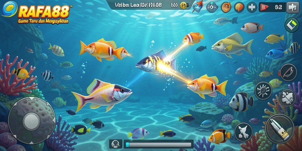 Gameplay seru RAFA88 dengan aksi tembak ikan yang mendebarkan.