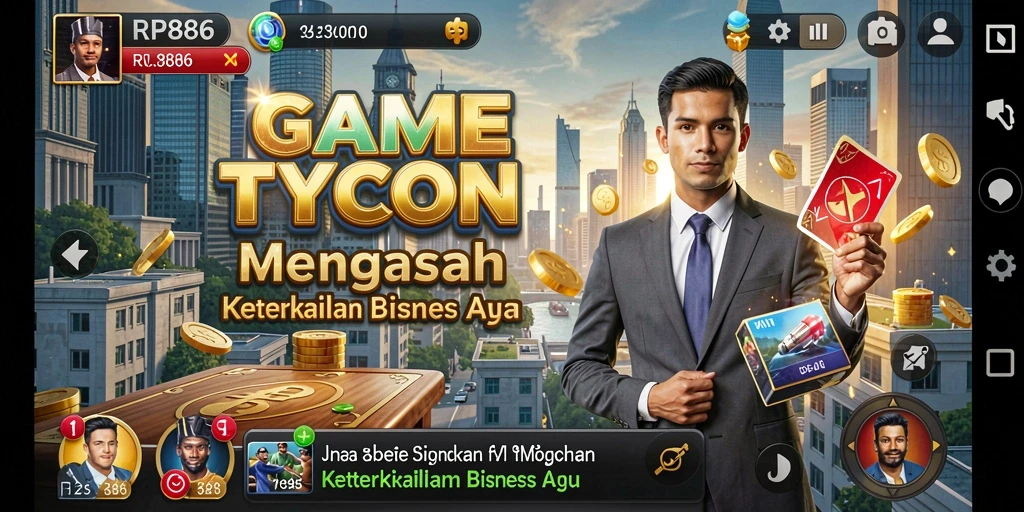 Tampilan gameplay RP886 yang menarik dengan elemen Tycoon yang mendebarkan.