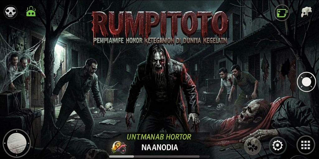 Tampilan gameplay RUMPITOTO yang menegangkan dan menyeramkan.