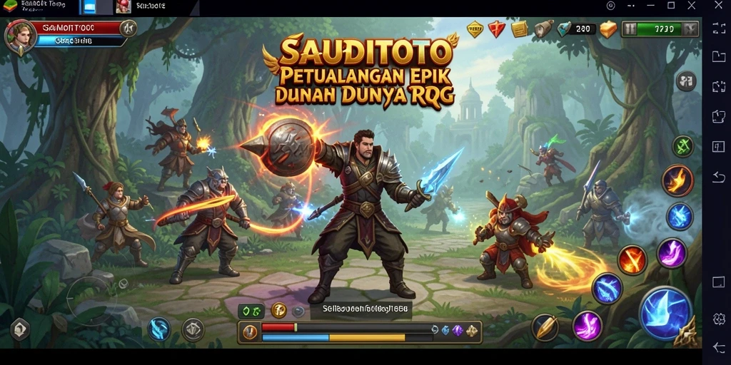 Tampilan screenshot SAUDITOTO yang menunjukkan aksi pertarungan epik.