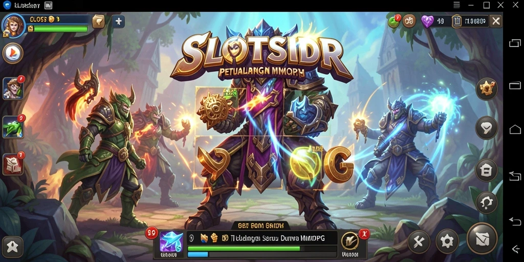 Tampilan gameplay SLOTSIDR dengan pertarungan seru dan grafis menawan.
