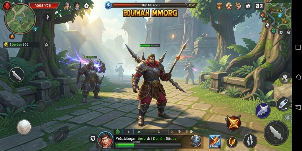 Tangkapan layar gameplay seru di dunia MMORPG V07.